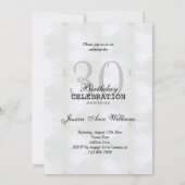 Invitation Pearl Quilé & Black Jewel Bow Anniversaire (Dos)