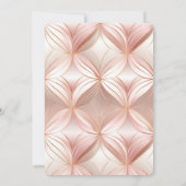 Invitation Pearl Rose Gold Fête des mariées Abstraite (Dos)