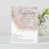 Invitation Pearl rose or marbre agate calligraphie (Debout devant)