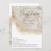 Invitation Pearl rose or marbre agate calligraphie (Devant / Derrière)