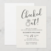 Invitation Pearl White extrait drôle Fête des mariées moderne (Devant / Derrière)