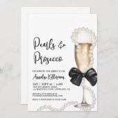 Invitation Pearls And Prosecco Bridal Shower (Devant / Derrière)