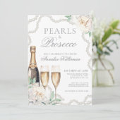 Invitation Pearls And Prosecco Bridal Shower (Debout devant)