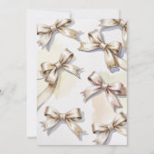 Invitation Pearls and Prosecco White Bow Bridal Shower  (Dos)