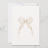 Invitation Pearls Bow Ivory elegant Arch Photo Baptism (Dos)