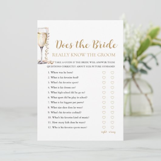 Invitation Pearls Est-Ce Que L'Épouse Connaît Vraiment Le Jeu (Debout devant)