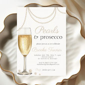 Invitation Pearls et Prosecco élégant brunch nuptiale Douche