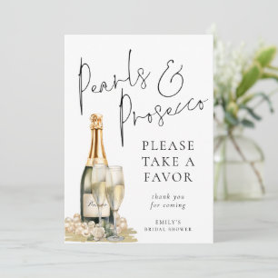 Invitation Pearls et Prosecco Favoriser la Fête des mariées C
