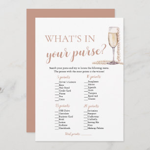 Invitation Pearls et Prosecco modernes Ce qu'il y a dans votr