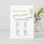 Invitation Pearls et Prosecco modernes Ce qu'il y a dans votr (Debout devant)