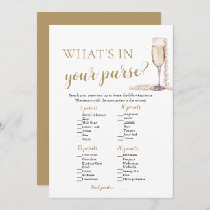Invitation Pearls et Prosecco modernes Ce qu'il y a dans votr