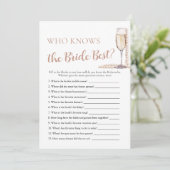 Invitation Pearls et Prosecco qui connaît la mariée meilleur  (Debout devant)