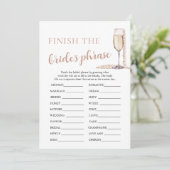 Invitation Pearls et Prosecco Terminer le jeu de mots de la m (Debout devant)