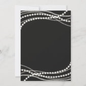 Invitation Pearls Prosecco Ivory Black Elegant Fête des marié (Dos)