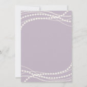 Invitation Pearls Prosecco Lilac Gold Elegant Fête des mariée (Dos)