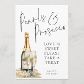 Invitation Pearls Prosecco Love is Sweet Take Treat (Devant)