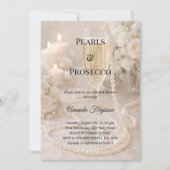 Invitation Pearls Prosecco luxury Bridal Shower (Devant)