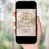 Invitation Pearls Prosecco luxury Bridal Shower