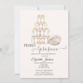 Invitation Pearls & Prosecco Seashell Cream (Devant)