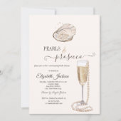 Invitation  Pearls & Prosecco Seashell Cream (Devant)