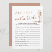 Invitation Pearls & Prosecco Tous Les Yeux Sur Le Jeu De Mari (Devant / Derrière)