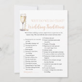 Invitation Pearls & Prosecco Traditions Mariages Jeu de marié (Devant)
