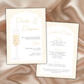 Invitation Pearls & Prosecco Wavy Arch Bachelorette Week-end