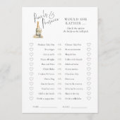 Invitation Pearls Voudrait-Elle Plutôt Fête des mariées Game  (Devant)