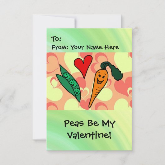 Invitation Peas Be My Valentine (Devant)