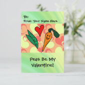 Invitation Peas Be My Valentine (Debout devant)