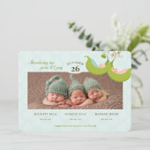 Invitation Peas dans un garçon de pod fille Triplet Faire-par (Debout devant)