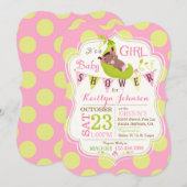 Invitation Peas dans un pod Africain Baby shower fille Invita (Devant / Derrière)