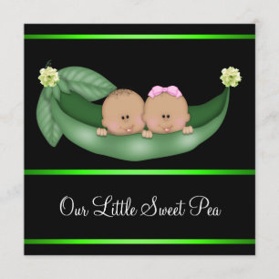 Invitation Peas Vertes Dans Une Pod Révélation Africaine Amér