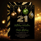 Invitation Peau animale tropicale Baubles 21ème anniversaire