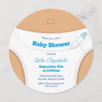 Peau Brown et couche Bleu | Baby shower