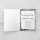 Invitation Peau d'animal en noir et blanc (Intérieur)