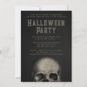 Invitation Peau de la fête d'Halloween adulte noir (Devant)