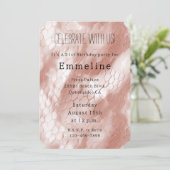 Invitation Peau de serpent rose pâle rose (Debout devant)