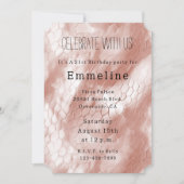 Invitation Peau de serpent rose pâle rose (Devant)