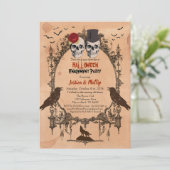 Invitation Peau de sucre de l'invitation de la fête d'Hallowe (Debout devant)