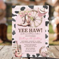 Peau de vache rose Cowgirl Western 1er anniversair