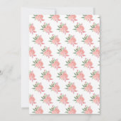 Invitation Peau foncée princesse rose Floral Quinceanera (Dos)