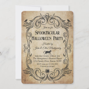 Invitation Peau gothique Vintage adulte Halloween Party