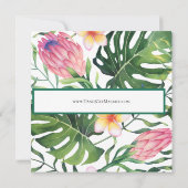 Invitation Peau rose tropicale Fête des mariées florale (Dos)