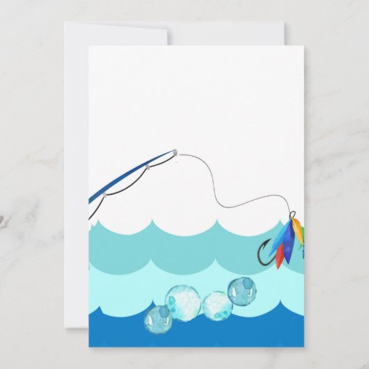 Invitation Pêche 1er anniversaire Garçon O-fish-ally (Dos)