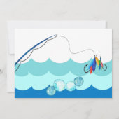 Invitation Pêche 1er anniversaire garçon O-fish-ally photo (Dos)