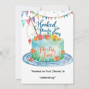 Invitation Pêche 1er anniversaire pour Little Anglers Party