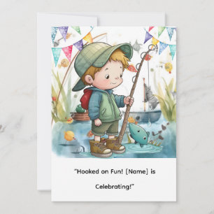 Invitation Pêche 1er anniversaire pour Little Anglers Party