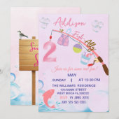 Invitation Pêche 2e anniversaire O-Fish-Ally Deux anniversair (Devant / Derrière)