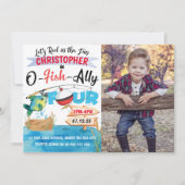 Invitation Pêche 4e anniversaire O-Fish-Ally 4 Photo (Devant)